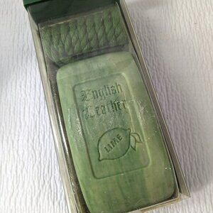 Vintage English Leather Lime Shower Soap On Rope Cord men's green bar soap RARE